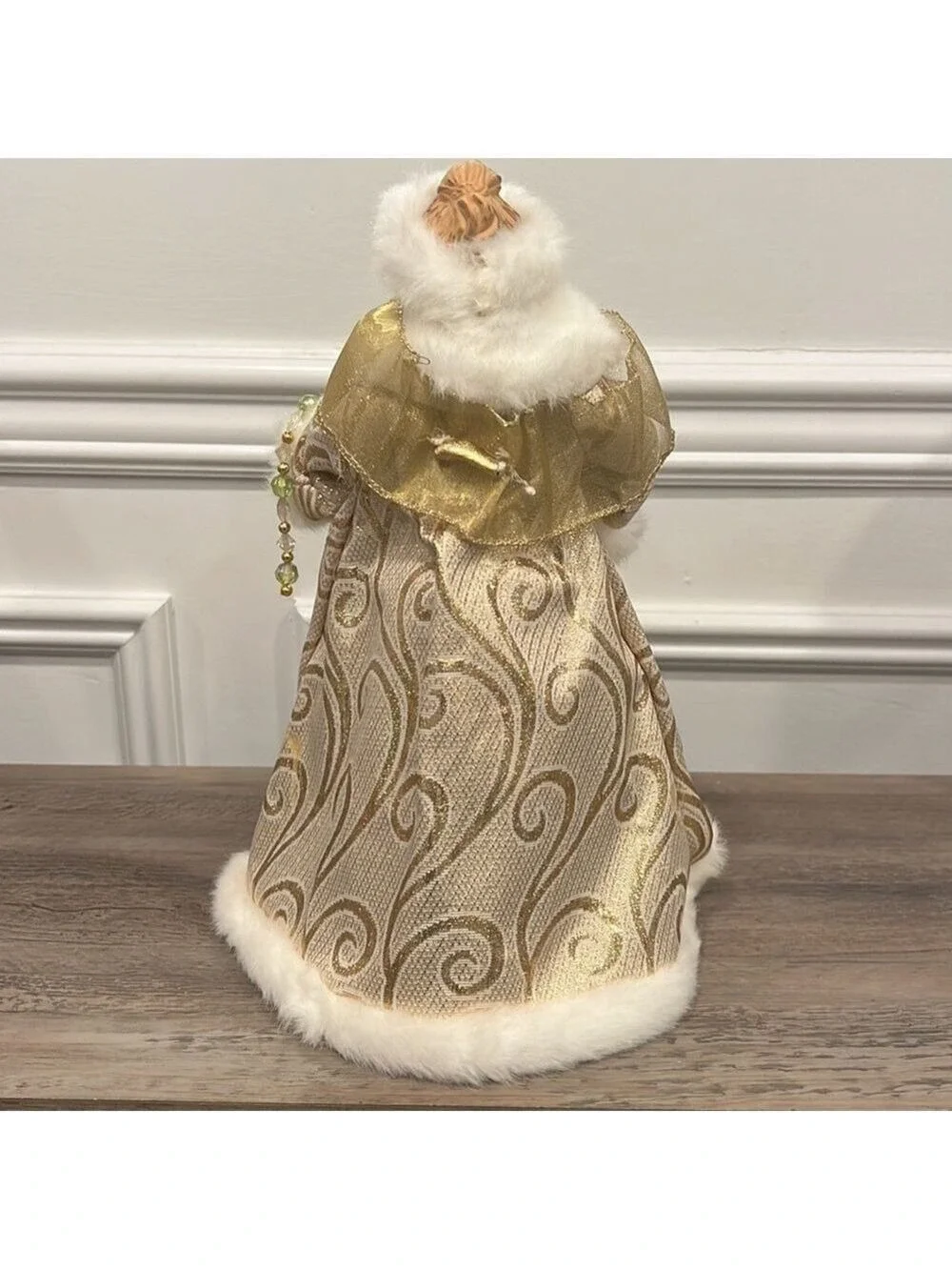Vintage Victorian Golden Angel Tree Topper Christmas Tree Topper